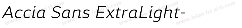 Accia Sans ExtraLight字体转换